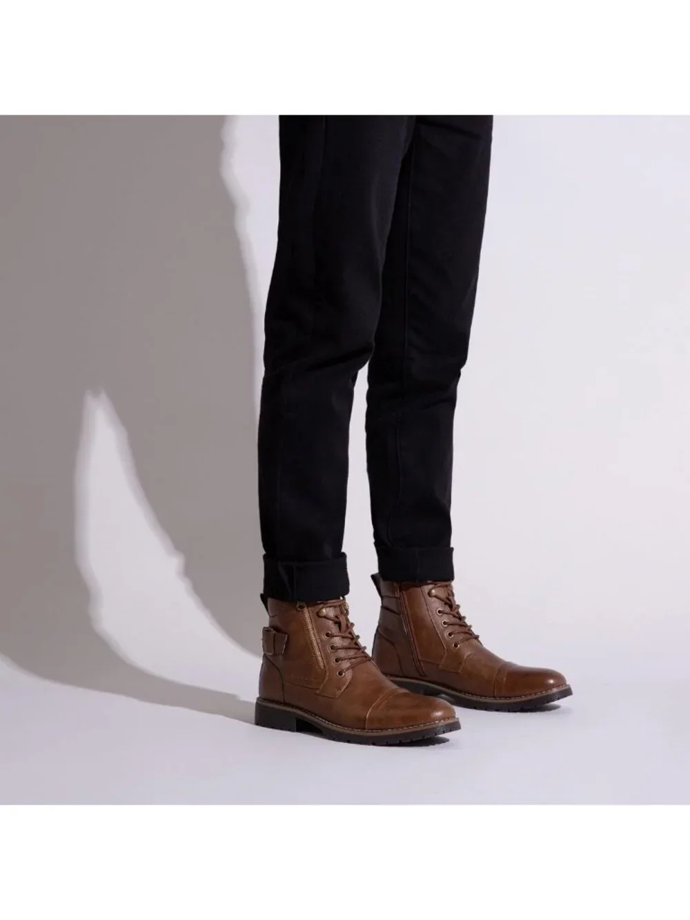 Stylish Men's Motorcycle Combat Boots | Casual Footwear for Adventurous Souls